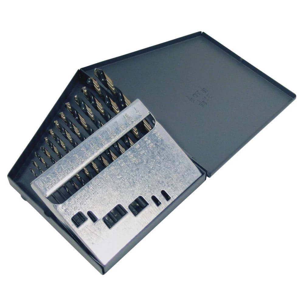 1878 High Speed Steel Black and Gold Heavy-Duty 135-degree Split Point 1/16 in. - 1/4 in. x 64 Bit Set (13-Piece) by CLE-LINE 3 1878 High Speed Steel Black and Gold Heavy-Duty 135-degree Split Point 1/16 in. - 1/4 in. x 64 Bit Set (13-Piece) by CLE-LINE