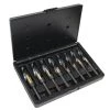 1877 High Speed Steel 1/2 in. Reduced Shank with Flat Black and Gold 9/16 in. - 1 in. x 16 Bit Set (8-Piece) by CLE-LINE -Cheap Milton Store cle line twist drill bits c21164 64 1000