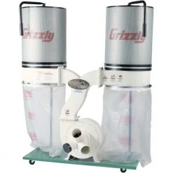 Polar Bear 3 HP Double Canister Dust Collector with Aluminum Impeller by Grizzly Industrial
