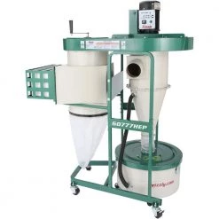 1-1/2 HP Ultra-Quiet Dual-Filtration HEPA Cyclone Dust Collector by Grizzly Industrial