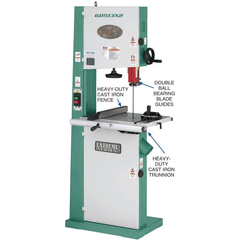 17" Bandsaw 2HP w/Cast Iron Trunnion by Grizzly Industrial 5 17" Bandsaw 2HP w/Cast Iron Trunnion by Grizzly Industrial - Image 3