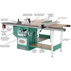10 in. 5 HP 3-Phase Heavy-Duty Cabinet Table Saw with Ri-Volting Knife by Grizzly Industrial -Cheap Milton Store grizzly industrial stationary table saws g0652 4f 1000