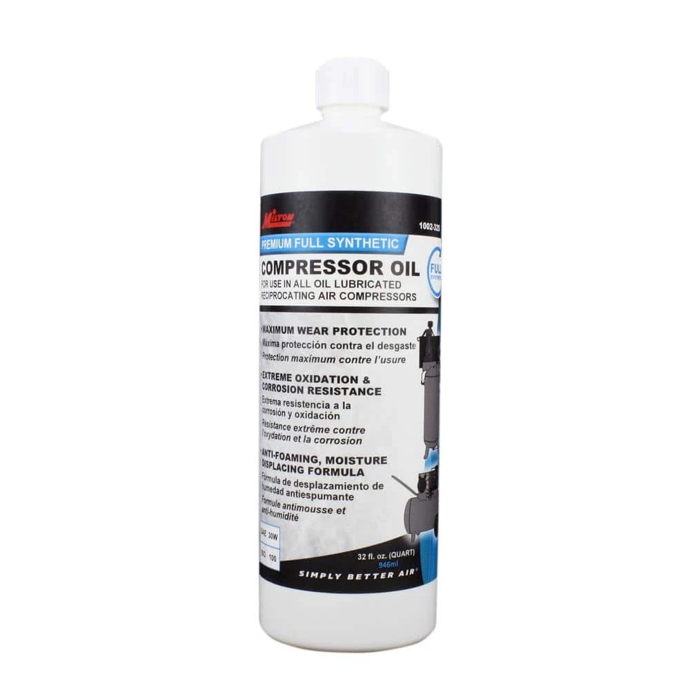 32 oz. Premium Full Synthetic Air Compressor Oil ISO-100 by Milton 3 32 oz. Premium Full Synthetic Air Compressor Oil ISO-100 by Milton