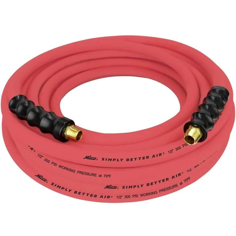 ULR 1/2 in. ID x 50 ft. (3/8 in. MNPT) Ultra-Lightweight Durable Rubber Air Hose for Extreme Environments by Milton 3 ULR 1/2 in. ID x 50 ft. (3/8 in. MNPT) Ultra-Lightweight Durable Rubber Air Hose for Extreme Environments by Milton