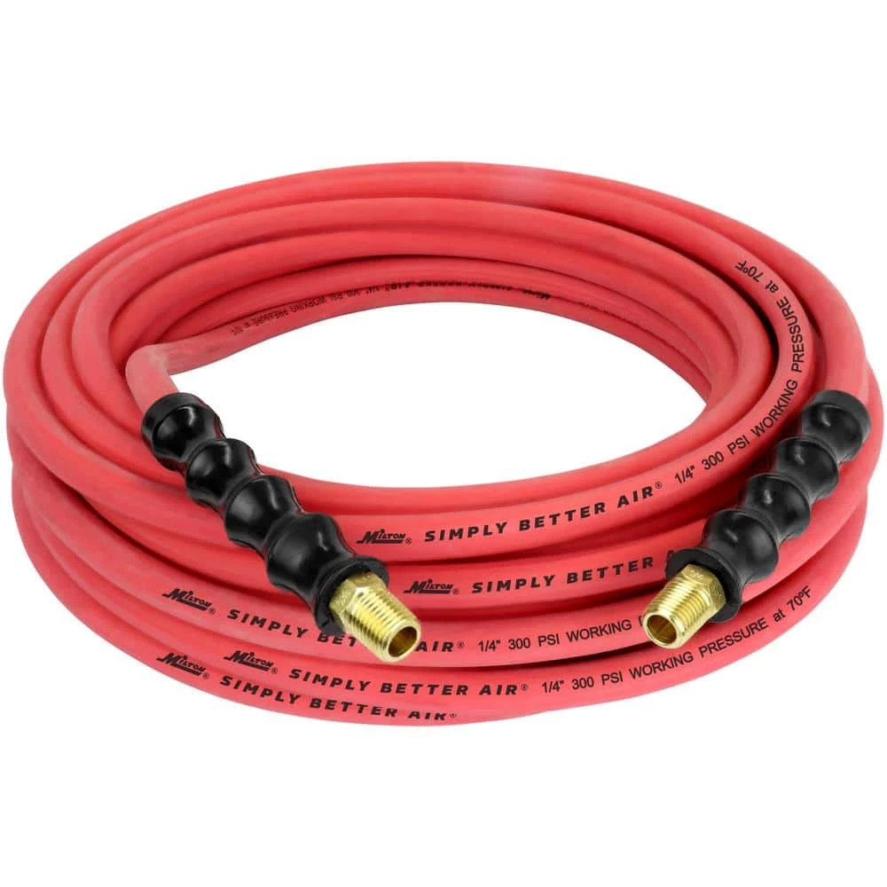 ULR 1/4 in. ID x 50 ft. (1/4 in. MNPT) Ultra-Lightweight Durable Rubber Air Hose for Extreme Environments by Milton 3 ULR 1/4 in. ID x 50 ft. (1/4 in. MNPT) Ultra-Lightweight Durable Rubber Air Hose for Extreme Environments by Milton