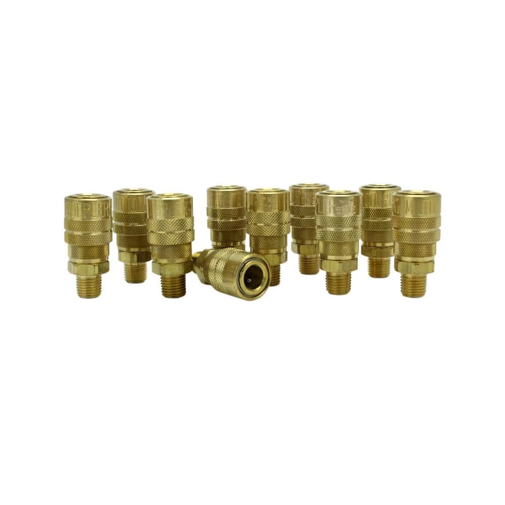 1/4 in. Male NPT M Style (Industrial) Air fitting Quick Connect Coupler (Box of 10) by Milton 8 1/4 in. Male NPT M Style (Industrial) Air fitting Quick Connect Coupler (Box of 10) by Milton - Image 6